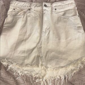 We The Free Off-White Denim Skirt NWOT